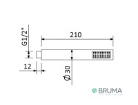 MEDIDAS DUCHA DE MANO en ABS ELO BRUMA